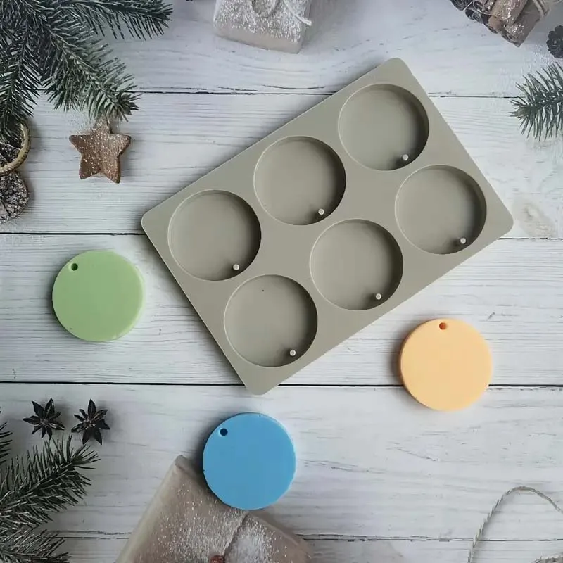 1pc Silicone Heart Round Shaped Aromatherapy Plaster Mold for Diffuser Stones - DIY Crafts, Jewelry Making Accessories