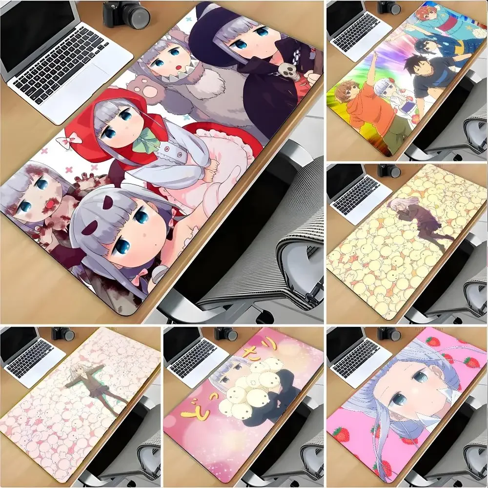 Anime Comedy Aharen-San Wa Hakarenai Mouse Pad Large Mouse Pad Desk Mat Non‑Slip Gaming Board Game Mat with Stitched Edges