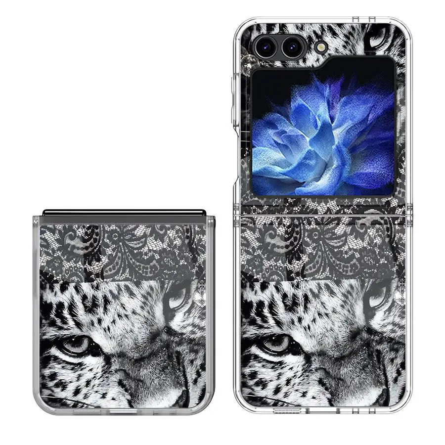 Delicate Lace Flower Hard Phone Cover Case for Samsung Galaxy ZFold7 ZFold4 ZFold5 Z Fold 7 6 5 4 3 ZFold3 ZFold6