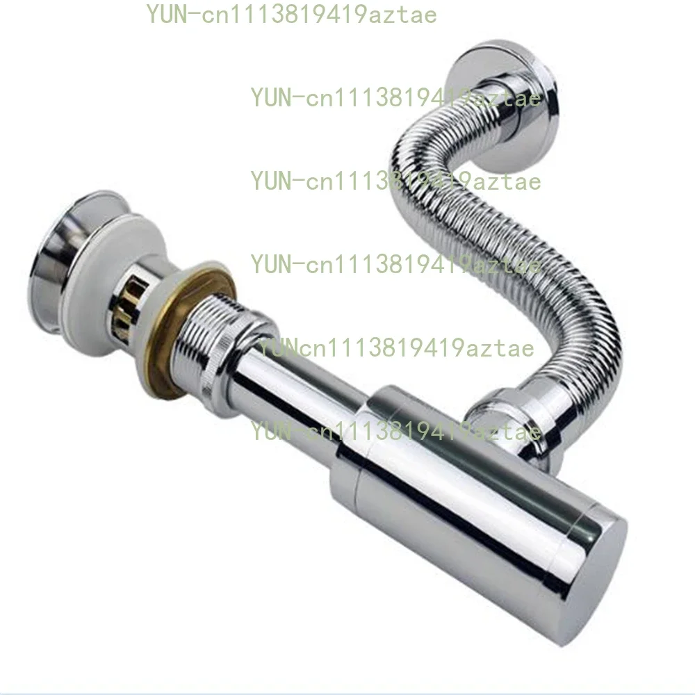 Full Copper Anti-blocking And Deodorant Water Drainer Set Hand Wash Basin Bounce Table Upper Wall Row Basket Drain