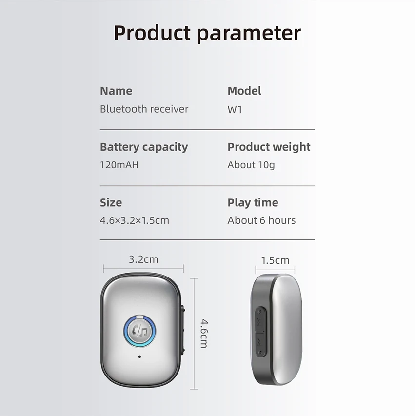 بلوتوث 5.3 محول سيارة كيت AUX 3.5 ملم جاك ستيريو استقبال الصوت اللاسلكي مع هيئة التصنيع العسكري لمكبر الصوت الهاتف الكمبيوتر