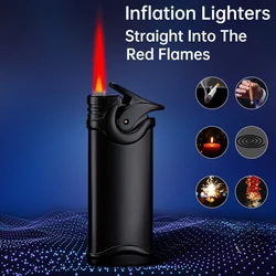 New Metal Windproof Gas Lighter Torch Jet Lighter Portable Igniter Kitchen Outdoor Men Smoking Tool Gift Cigarette Accessories