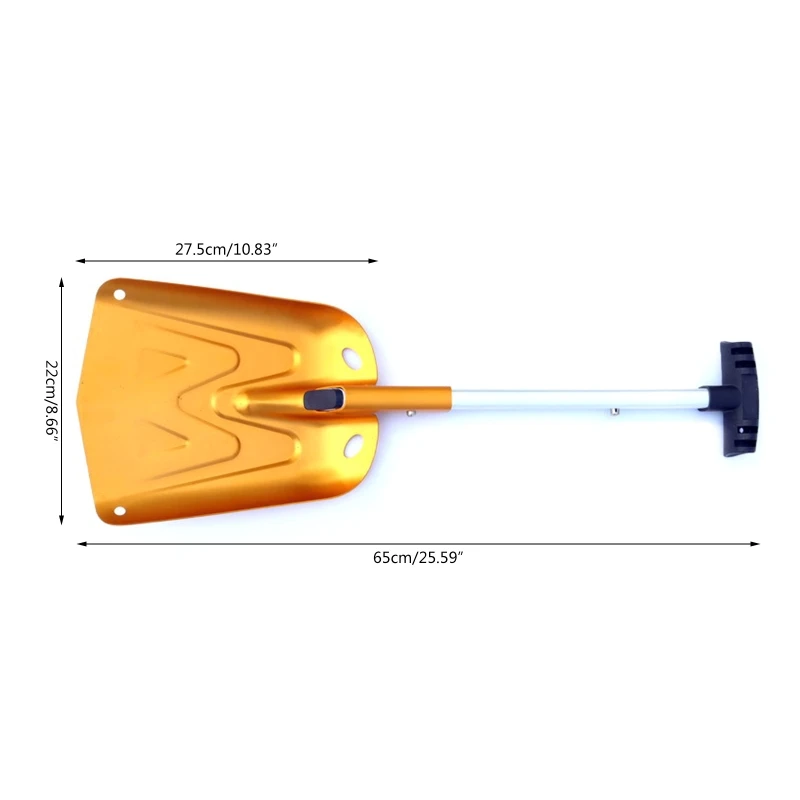 อัพเกรด Snow Shovel สำหรับรถยนต์อลูมิเนียมแบบพกพายูทิลิตี้น้ำหนักเบาพลั่วฉุกเฉินสำหรับ Snowmobile รถบรรทุก Camping
