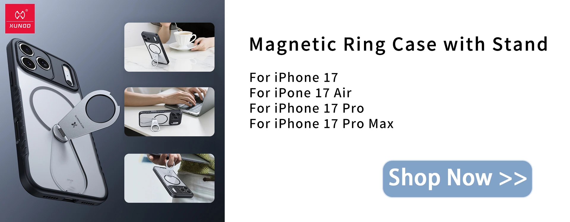 Xundd Hülle für iPhone 15 14 16 17 Pro Max 17 Air Phone 13 Pro 12 Magnetische Hülle, Airbag-Stoßfeste Schale, Kameraschutz-Abdeckung – Detail 1