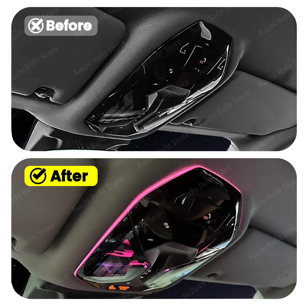 11 لون Led سقف القراءة المحيطة ضوء لسيارات BMW جديد 5 سلسلة G60 i5 X3 G45 G48 Led أضواء الغلاف الجوي ضوء السقف المرصع بالنجوم #2