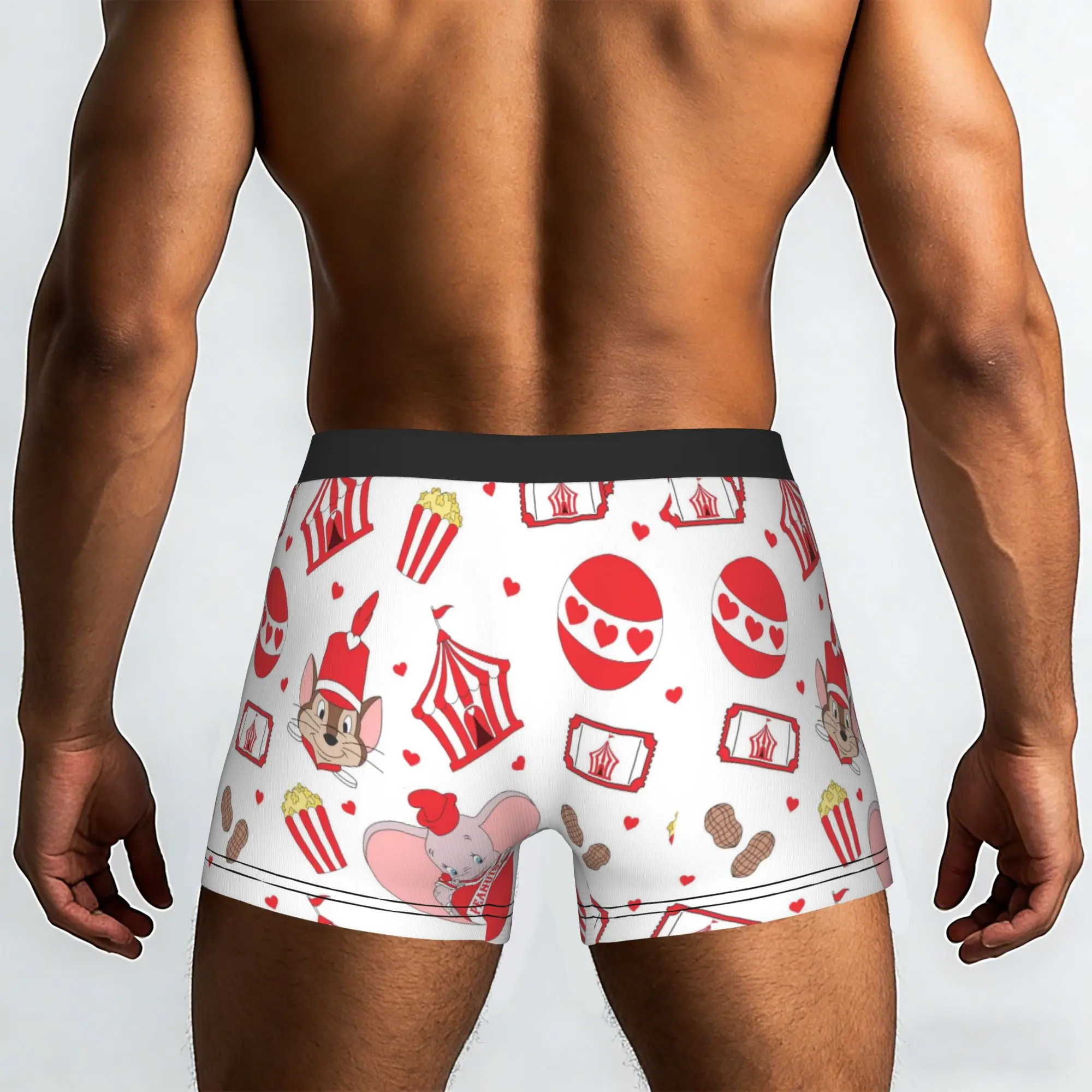 Customized D-Dumboes Cartoon Boxer Shorts For Men 3D Printed Cute Elephant Underwear Panties Briefs Soft Underpants