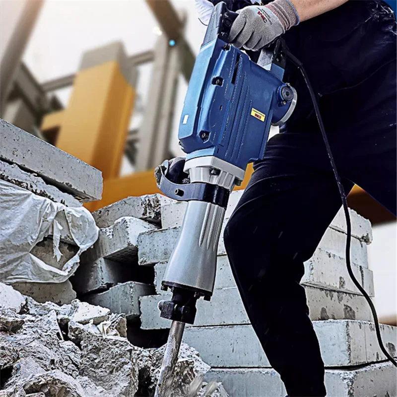 

New High-power Electric Impact Hammer Complete Set of Tools Industrial Grade Impact Concrete Wall Demolition Pile Driving