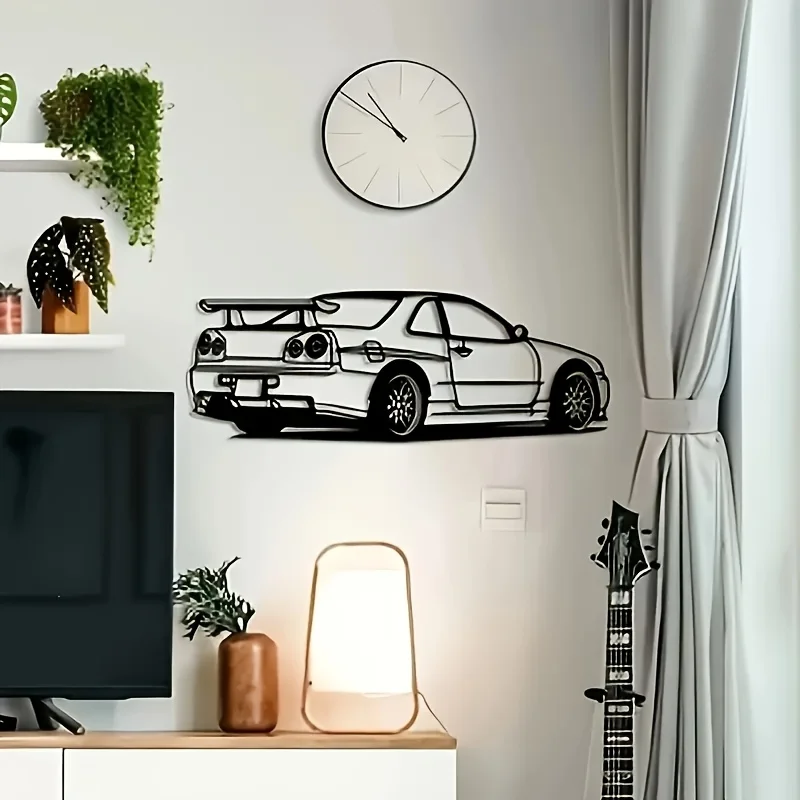 Metal Wall Decor 1 R Type Model Car for Home Office or Youngsters Room