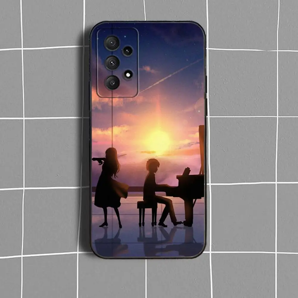 Чехол для телефона Y-Your L-Lie in April для Samsung Galaxy A73,31,32,72,41,53,52,71,22,5G, Note,J7,8,9 Soft Black Cover