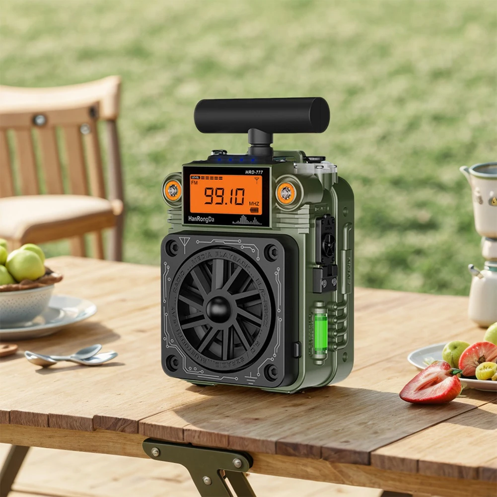 

Full-Band Mini Radio with BT Speaker AM FM Radio Portable Radio for Home Outdoor Camping Emergency