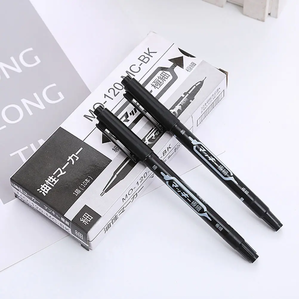 20Pcs Paint Markers Oil-Base Double-Ended Markers Fast Dry Water Resistant Perfect for Art Students Adults Office Supplies