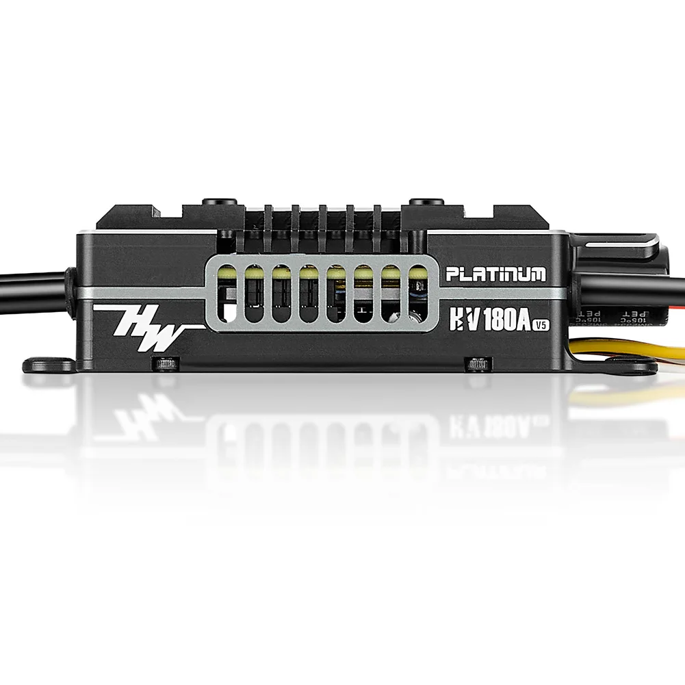 Hobbywing Platinum HV 180A V5 SBEC بدون فرش ESC 6-14S الجهد العالي ESC لطائرة هليكوبتر كهربائية فئة 550-700 أو جناح ثابت