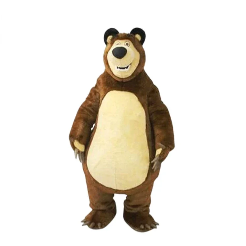 High Quality Big Bear Ursa Grizzly Mascot Costume Cartoon Character Advertising foam Cosplay costumes Party Performance Outfits