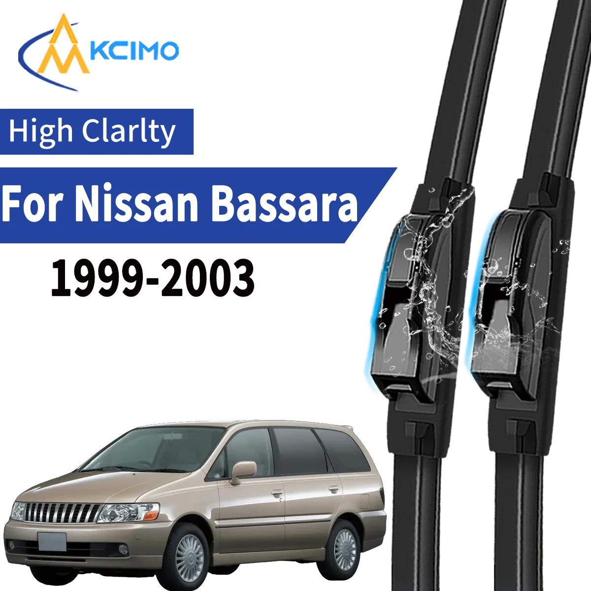

2pcs Car Front Wiper Blades For Nissan Bassara 1999-2003 Windscreen Windshield Wipers Silent Rubber Auto Accessories Replacement