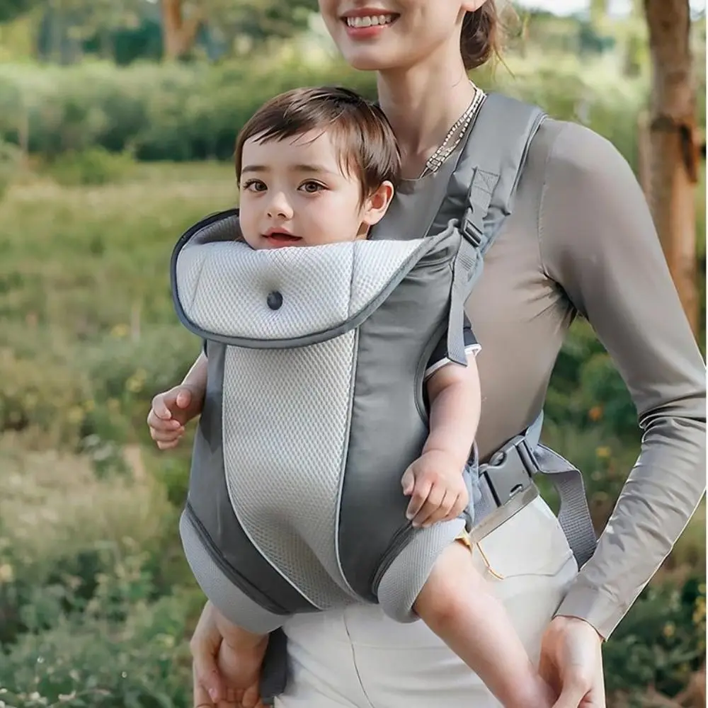 Ergonomic Newborn Kangaroo Wrap Easily Adjustable Hipseat Waist Belt Front Facing Baby Carrier Breathable 4-In-1 view 2