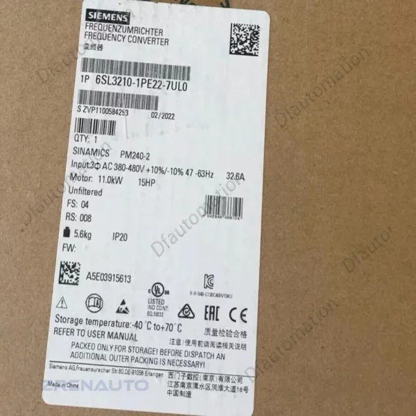 

2026 6sl3 20pe227ul0 6sl320-pe22-7ul0 Brand New Original Spot Plc