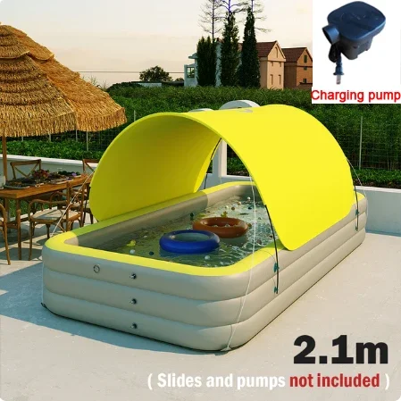 for  Automatic Inflatable with Canopy Children's Inflatable Swimming Inflatable Pool Baby Sun Shade Folding Pool Garden