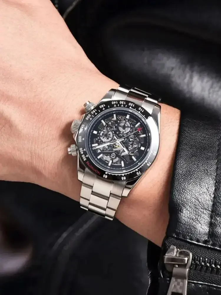PAGANI DESIGN Automatisch mechanisch herenhorloge Roestvrij staal Waterdicht Sport 10Bar Luxe vrijetijdshorloge voor heren Reloj Hombre - afbeelding 2
