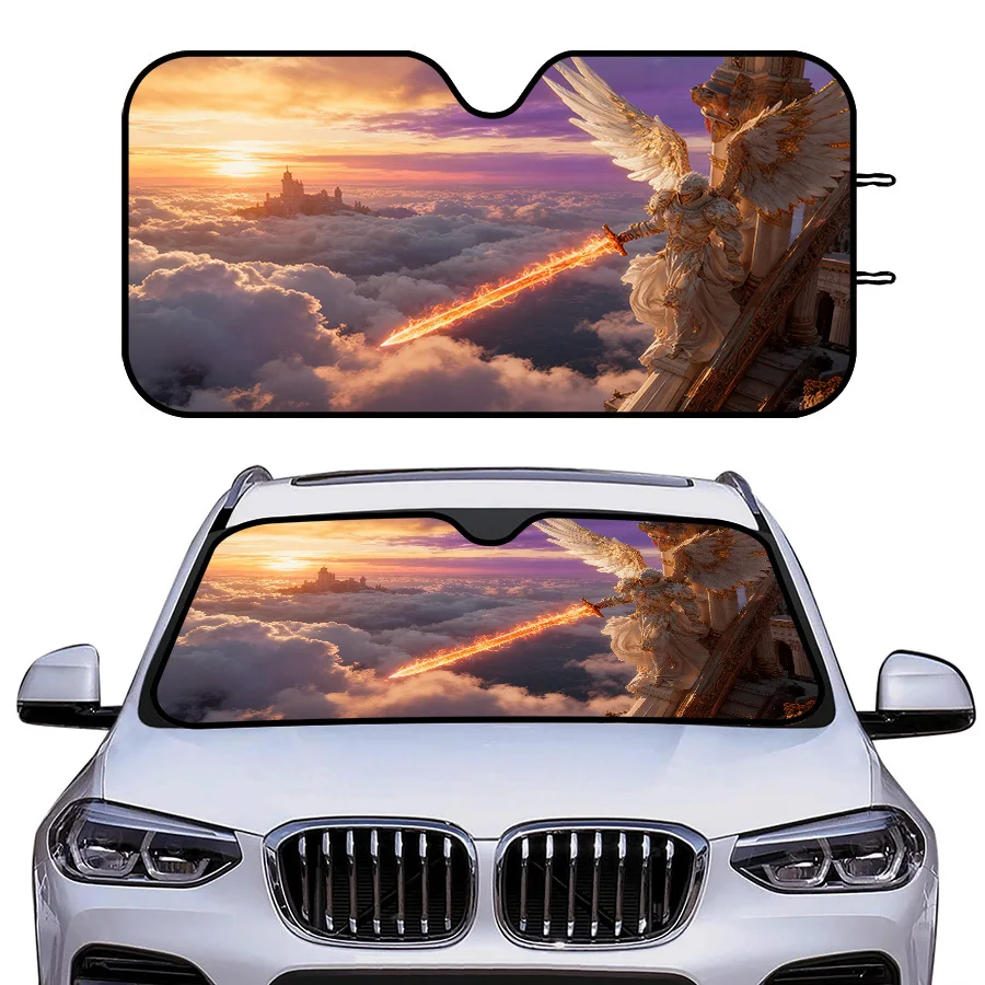 Multi-Functional Foldable Car Window Sunshade, 3 Sizes, UV Protection, Easy Installation, For Front Windshield, Summer Parking,