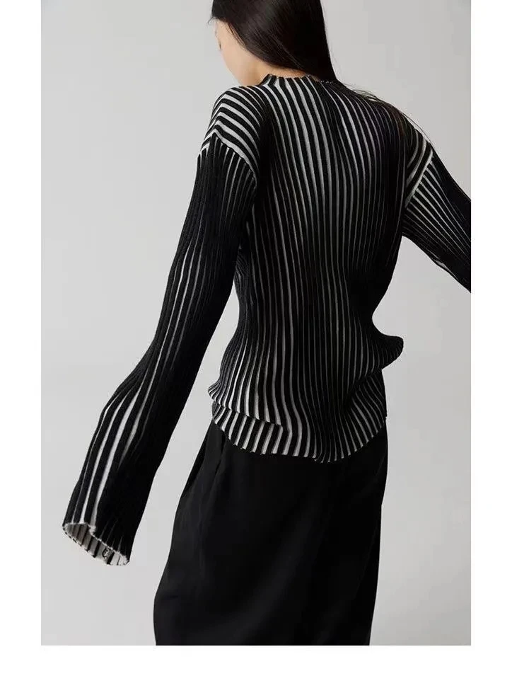 New Women Winter Sweater Ladies Black White Stripped Sweaters Designer Knitted Autumn Pullovers Knitwear Slim Sweaters NZ271