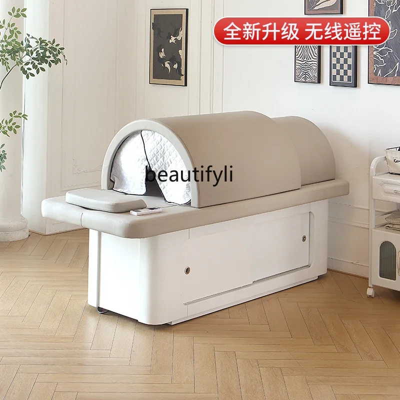 Smokeless moxibustion bed wireless remote control salon fumigation whole body moxibustion sweat steaming physiotherapy bed