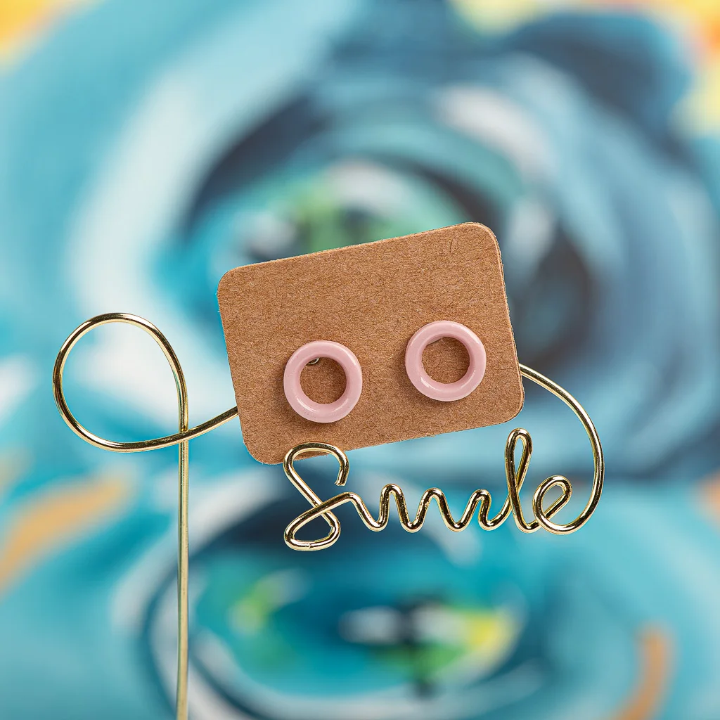 Small And Cute Porcelain Multicolor Earrings Anti-allergic #LY417  brincos aço inoxidavel mulher  бижутерия 2021 e girl