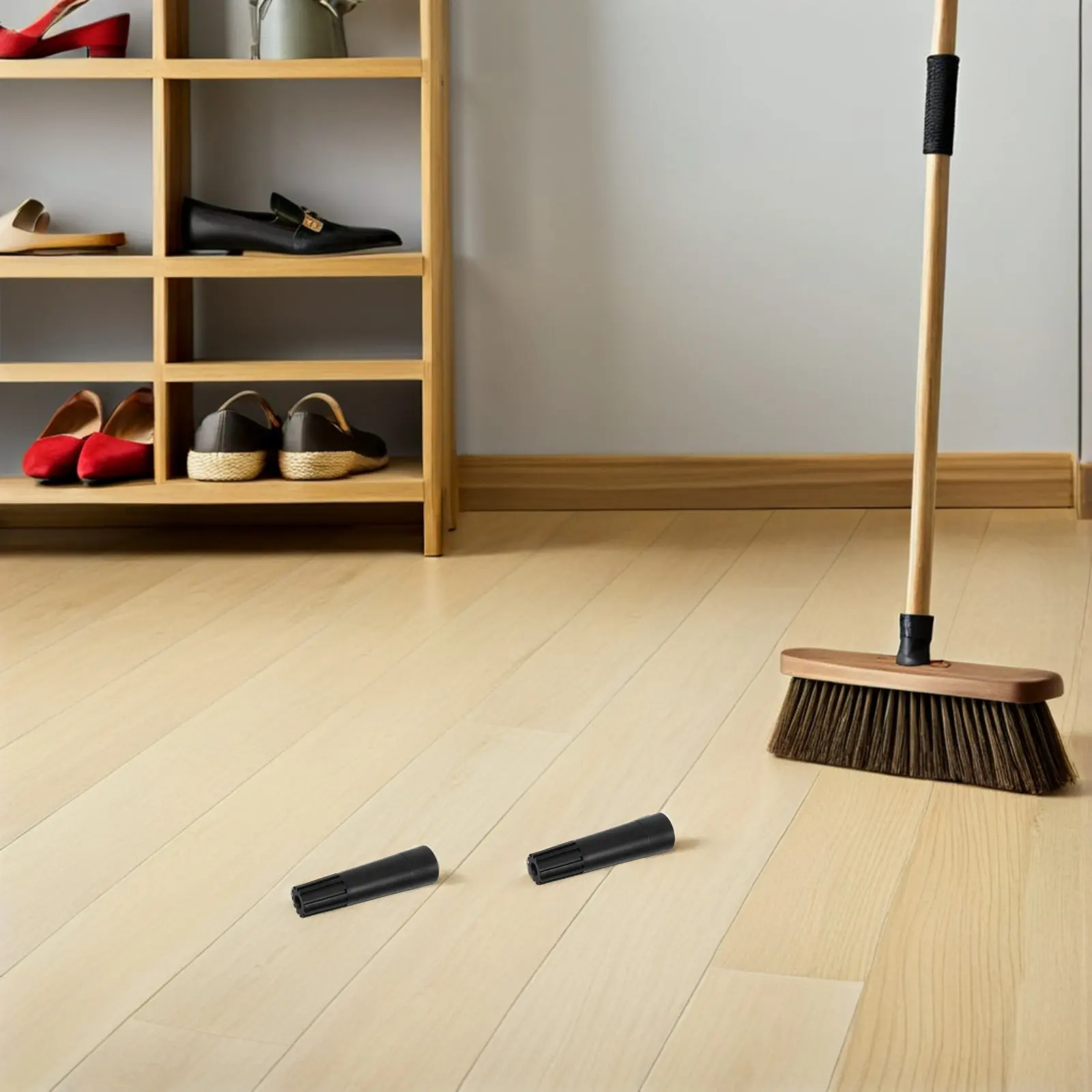 

6pcs Mop Pole Adapter Tips Threaded Handle Adapter For Broom Squeegee Extension Pole Replacement Durable Plastic Connector Floor