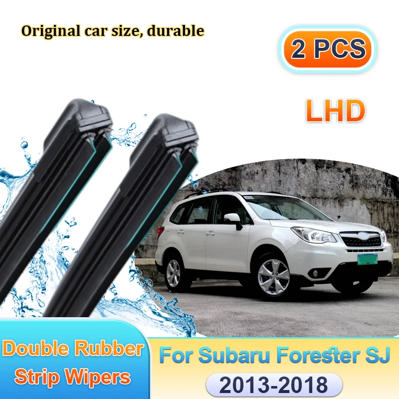

Car Wipers LHD For Subaru Forester SJ 2013-2018 MK4 Front Double Rubber Strip Wiper Windscreen Blades Window Brushes Accessories