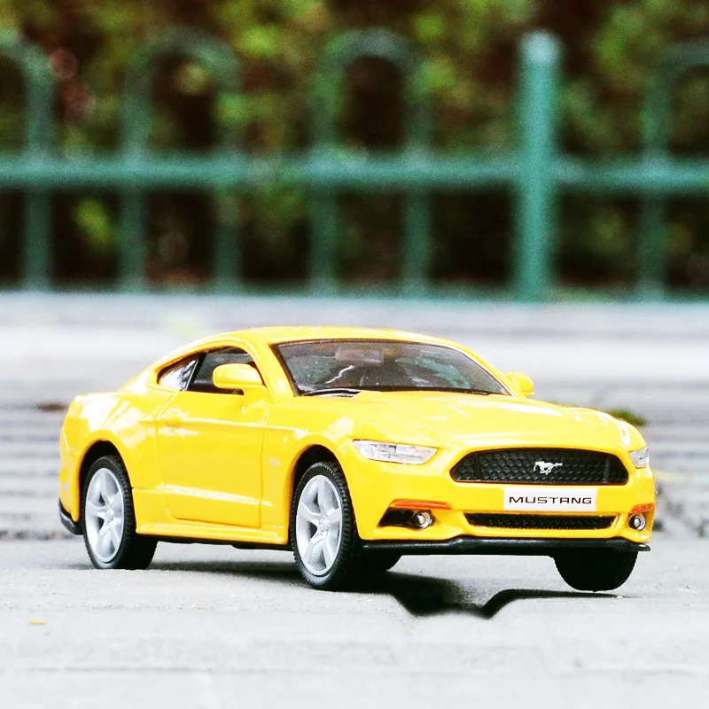 2015 Mustang GT Tricolor Alloy Car Model Sports Car Power Back Door Toy Car Gifts view 5