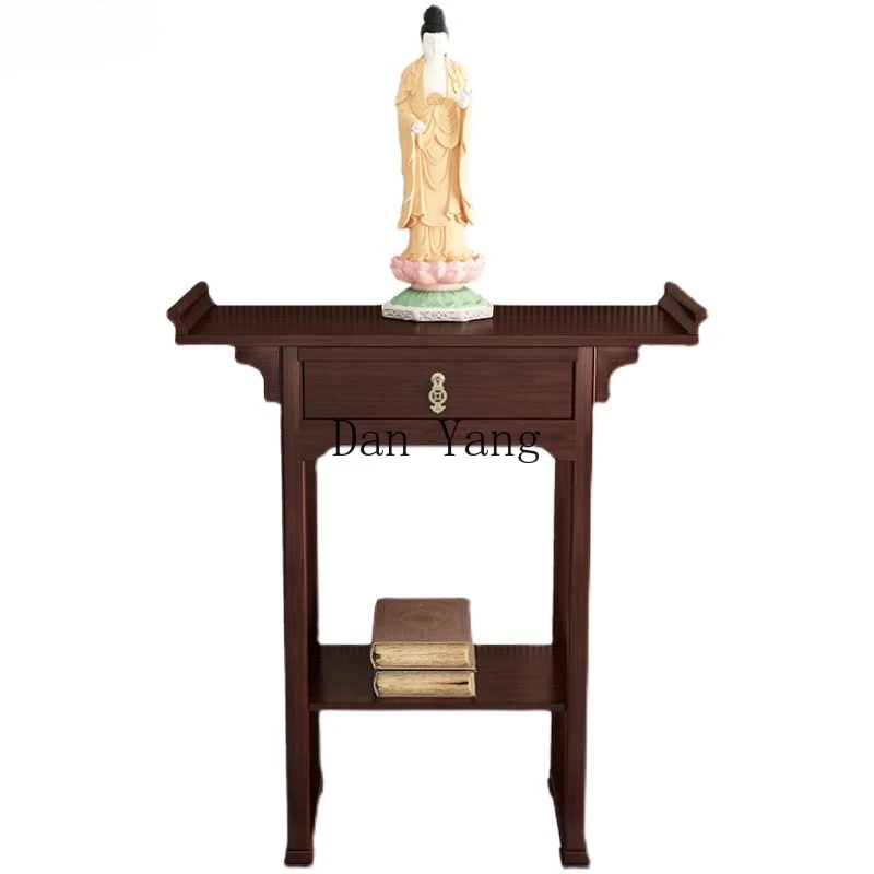 YJ Buddhist table for household economy Shinto Buddhist table Solid wood casket Modern small incense case New Chinese tribute