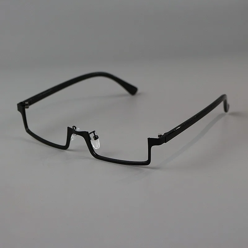 Cyberpunk Futuristic Rectangular Glasses Frame Half Frame Glasses Anime Cosplay Eyewear Decoration Glasses Frame For Men Women