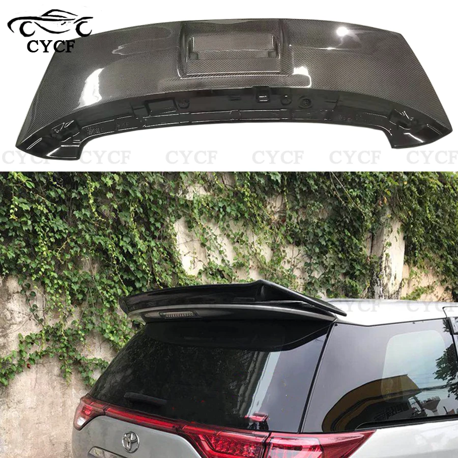 High quality Carbon Fiber Spoiler Tail fins For Toyota Overlord Rear Trunk Guide Wing Rear Wing Car upgrade Body Kit