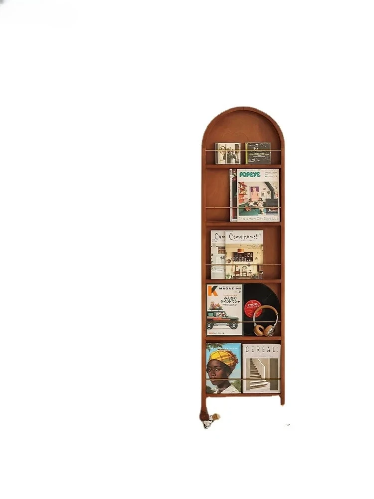 Solid Wood Dressing   Removable   Full-Length   Floor   Storage Magazine Rack