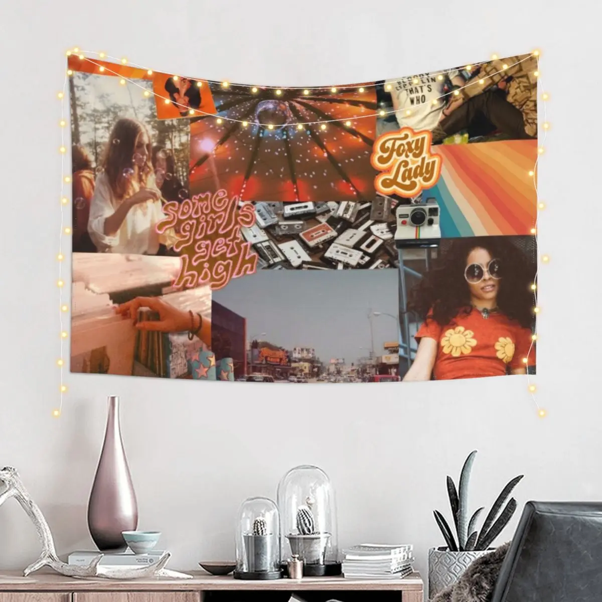 groovy man collage Tapestry Home Decorators Room Ornaments Wall Art Room Decor Tapestry