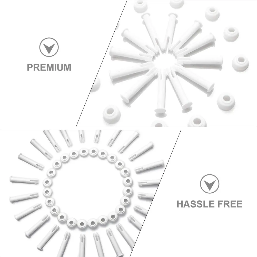 

24 Pcs Pool Connector Pins Swimming Pools Parts White Plastic Closing Kit for above Ground