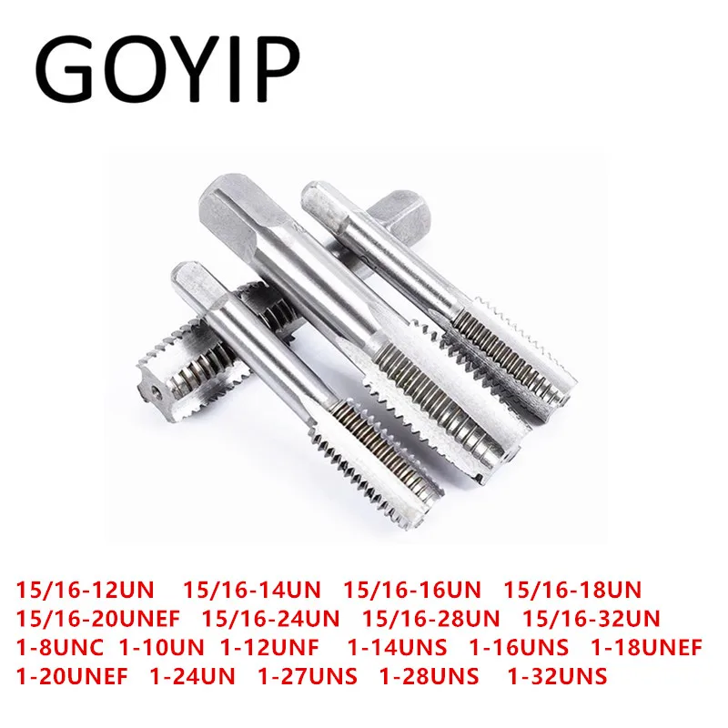 

5 Pcs 15/16-12 15/16-24 15/16-32 1-8 1-14 1-24 1-32 UN UNC UNF UNS UNEF Threading Taps Unfied And American Thread Series