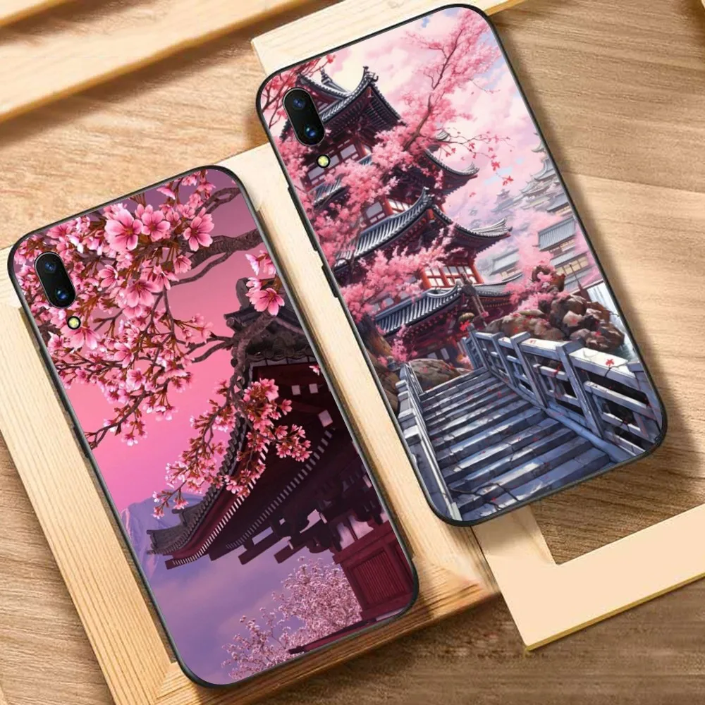 Cherry Blossom Tree Phone Case For Huawei Y9 6 7 5 Prime Enjoy 7s 7 8 plus 7a 9e 9plus 8E Lite Psmart Shell