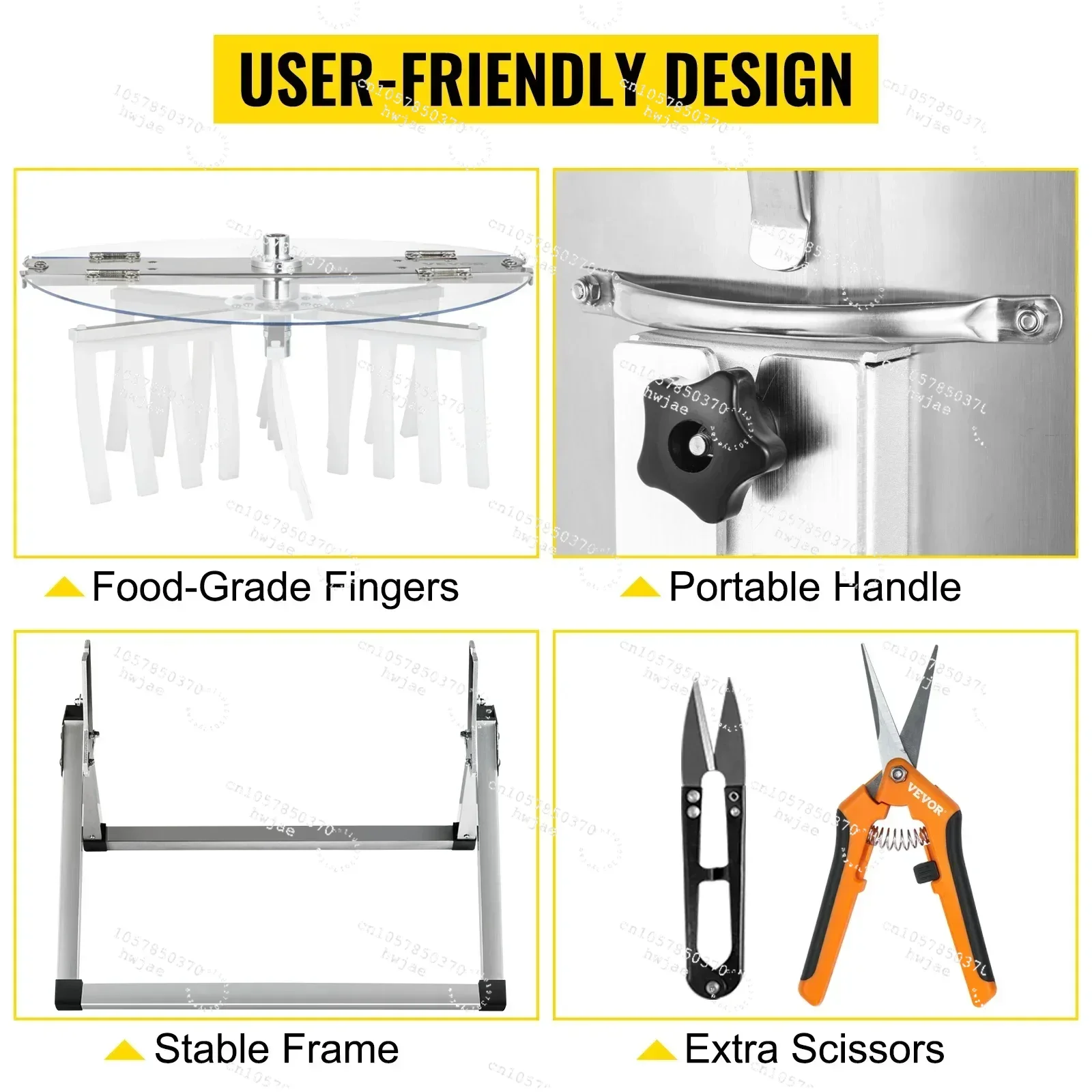 Bud Leaf Trimmer 16 inch Electric and Manual Hydroponic Dry or Wet Plant Trimming Machine Twisted Spin Cut for Flowers, Leaves