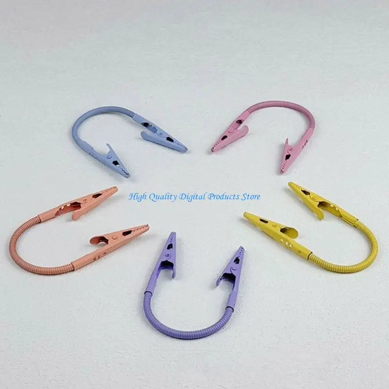 

U2JE 10Pcs Double Head Jaw Clip Metal Note Clip Rotating Note Holder Clip