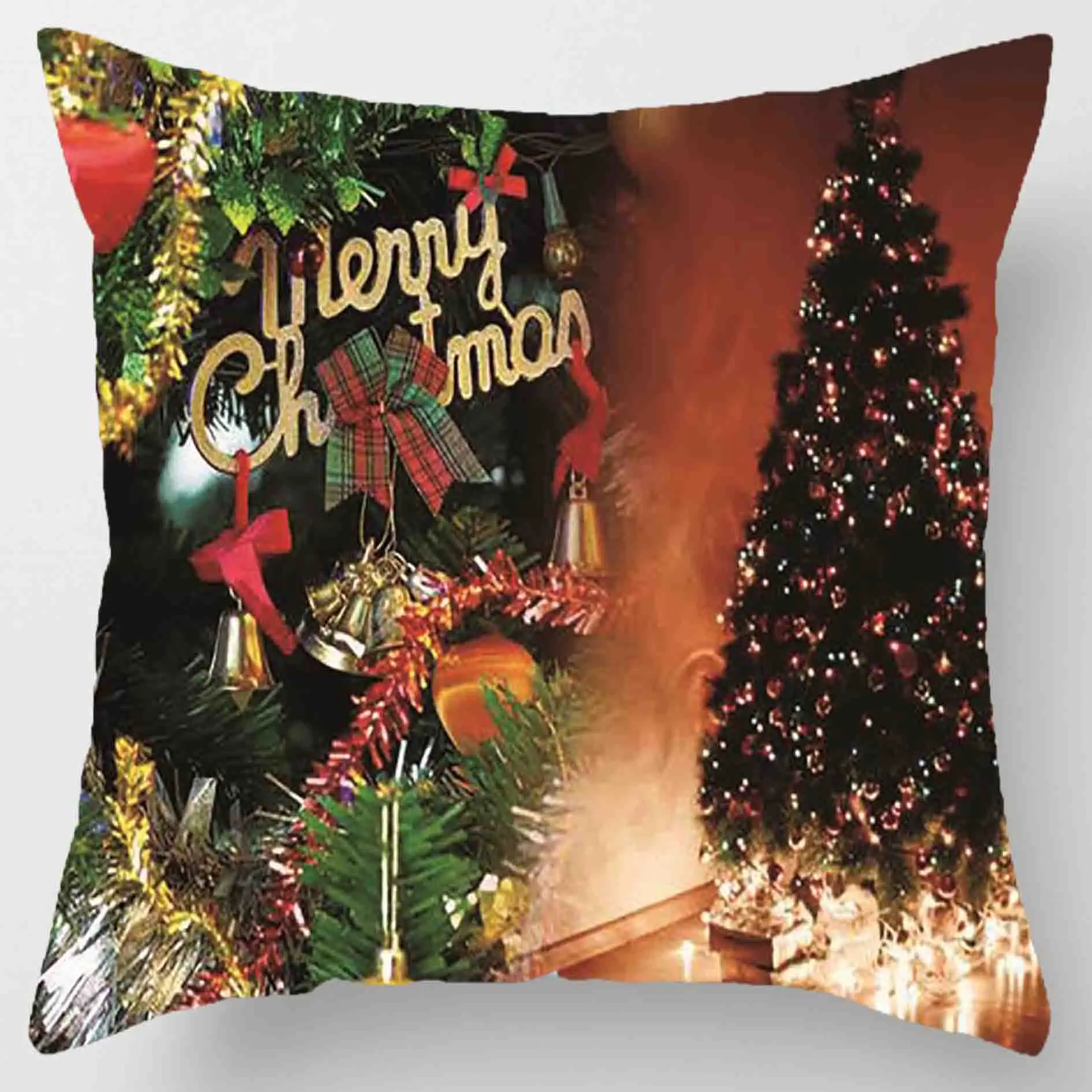 Weihnachtskissen-Set, 45 x 45 cm, Kissenbezug, Weihnachtsornamente, geeignet für Zuhause, Navidad Noel, Weihnachtsgeschenke, Weihnachtsschmuck – Detail 7