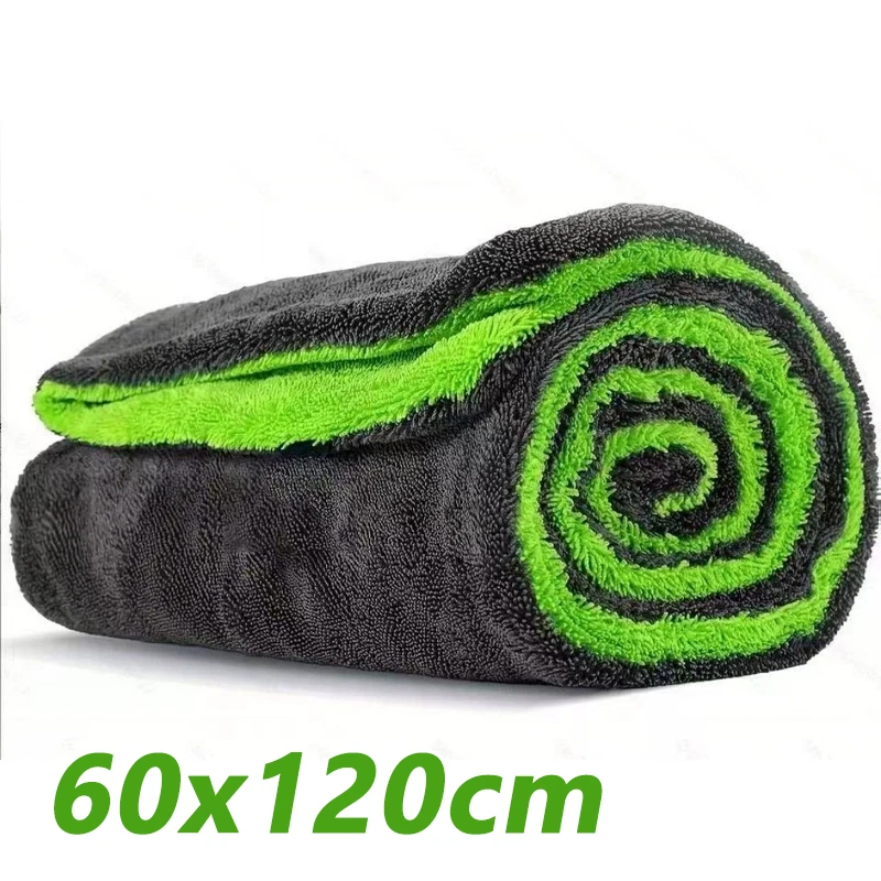 1400GSM Zware autodrooghanddoek 60x120cm Extra grote dubbelzijdige schoonmaakdoek Superabsorberende ultrazachte krasvrije handdoek