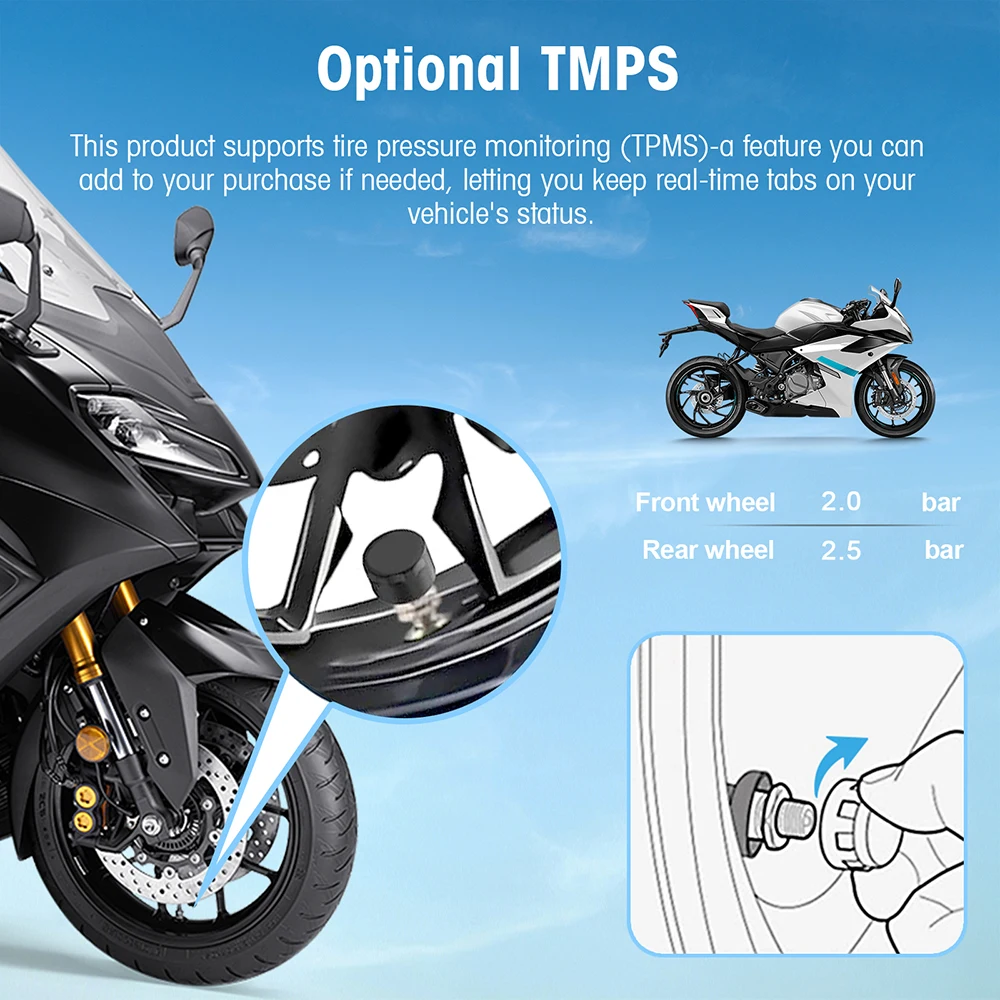 شاشة 5 بوصة تعمل باللمس للدراجات النارية CarPlay تدعم CarPlay اللاسلكي وAndroid Auto IP67 مقاومة للماء #6