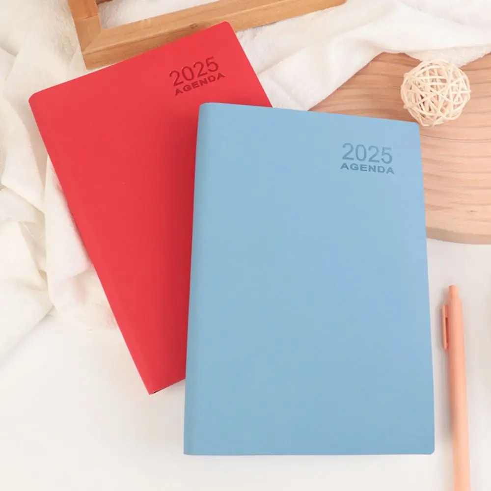 Thicken 2025 A5 Agenda Notebook PU To Do List 2025 Planner Journal Diary Schedule Planner Notepad อุปกรณ์สํานักงาน