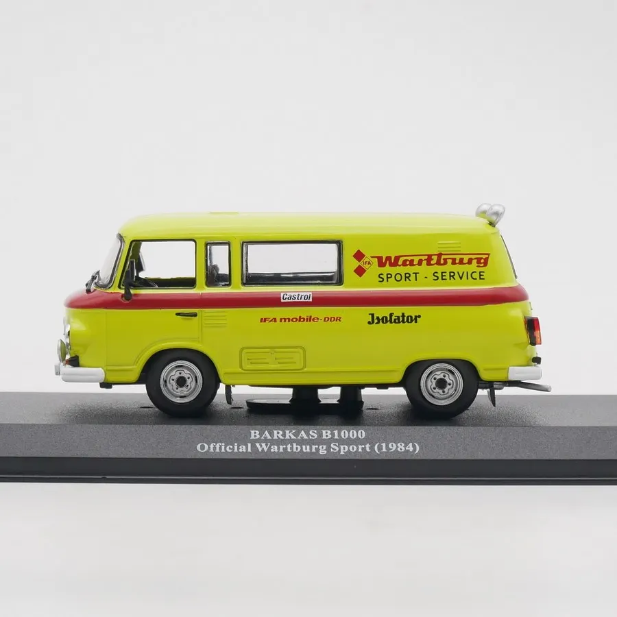 Diecast Ixo 1:43 Scale Barkas B1000 1984 Van Wartburg Rally Team Alloy Car Model view 2