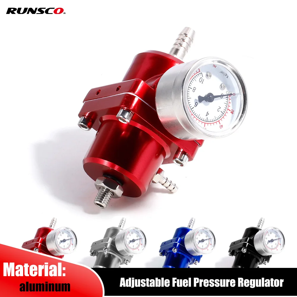 Universal 0-140 PSI Adjustable Fuel Pressure Regulator FPR /Gauge For BMW E39 5 series Facelift 2000-2003