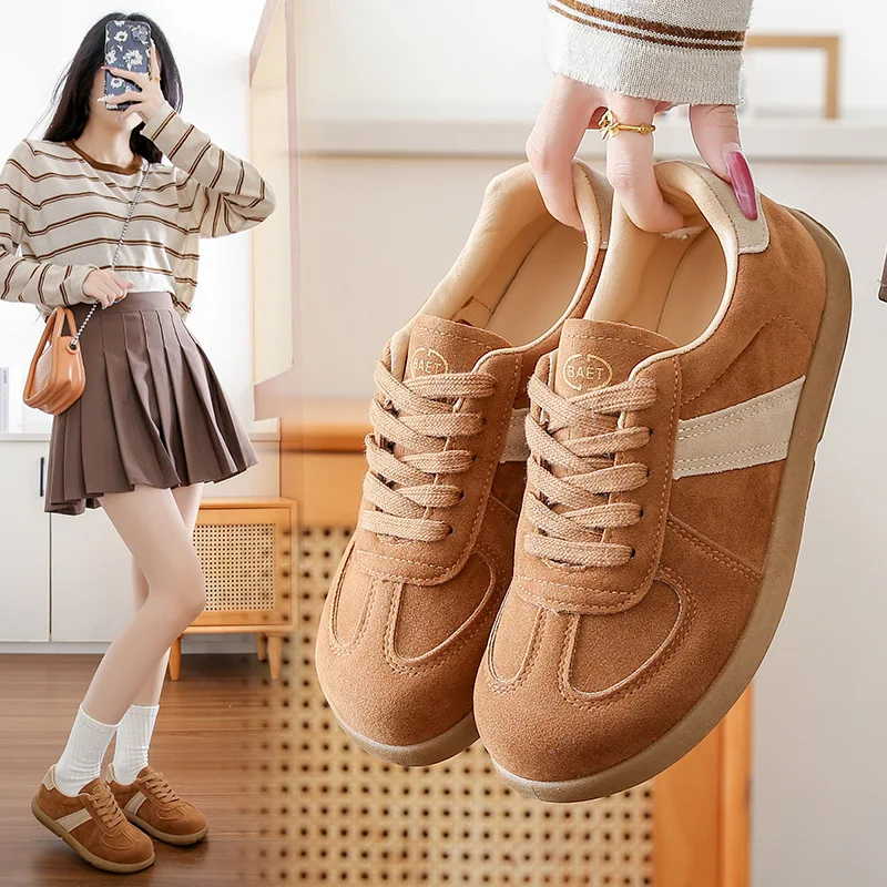 

Женские повседневные кроссовки Осень 2025: дышащие, удобные, стильные, студенческая серия, резиновая подошва, стелька из ЭВА