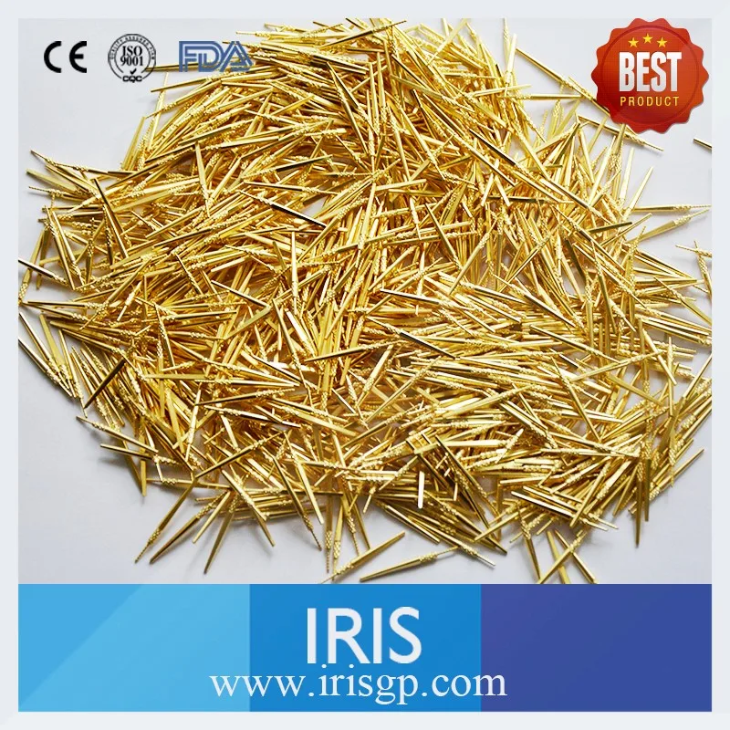 Wholesale 5000pcs / 10 Lot 2# Medium Size 3.2*28mm 100% Pure Brass Dowel Pins With Spike Dental Laboratory Tools Material