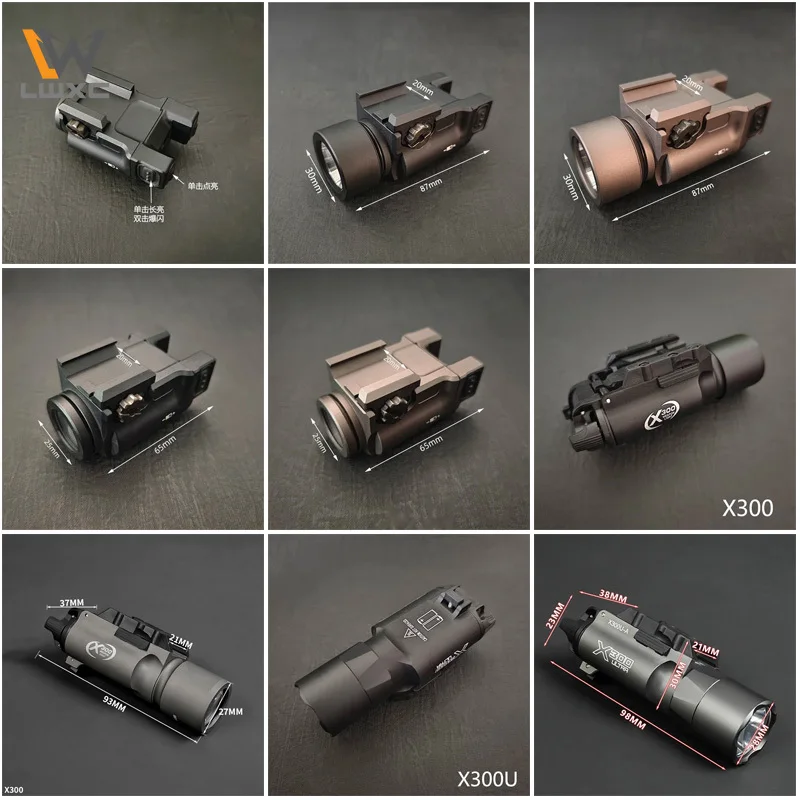 

KLESCH-1s K1 GEN.2.0 Тактический разведчик, фонарик, 400 люмен, светодиодный пистолет для охоты G17 G19 1911, 20 мм, планка Пикатинни