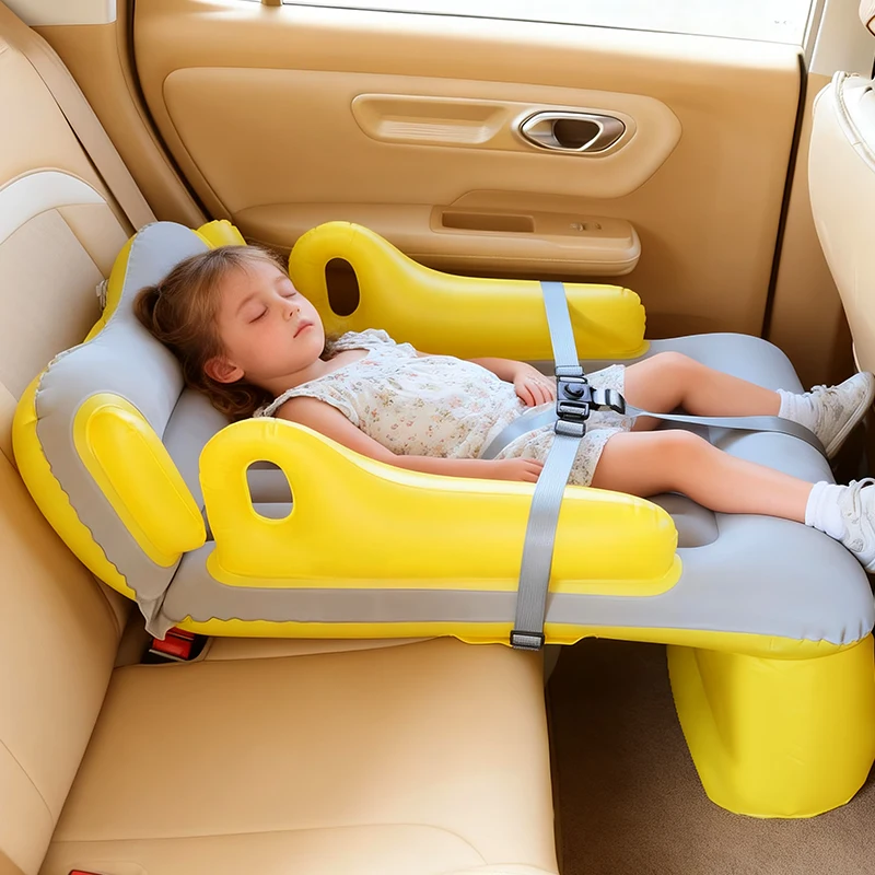 Portable Toddler Airplane Bed For Kid Baby Mattress Air Bed Seat Extender Sleeping Mattress Seat For Travel Car Road Trip