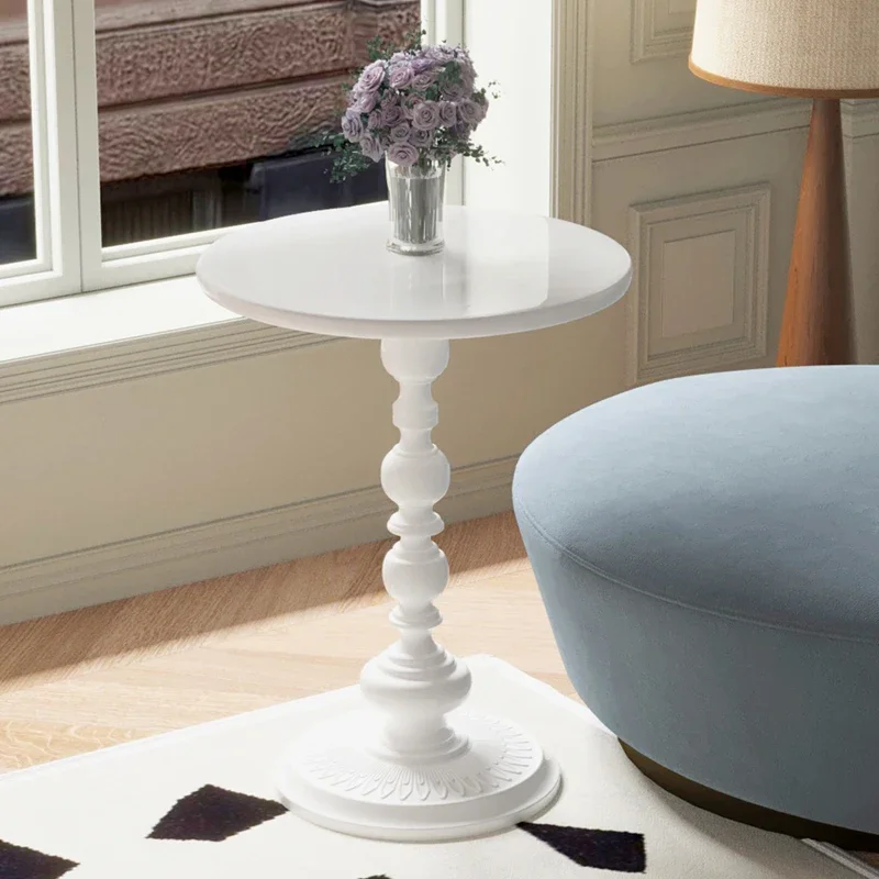 Retro Metal Tea Table Living Room Furniture Balcony Waterproof and Oil Proof Small Round Desk Simplicity Coffee Tables